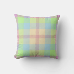 Mjuka pasteller Tartan Cushion Kudde