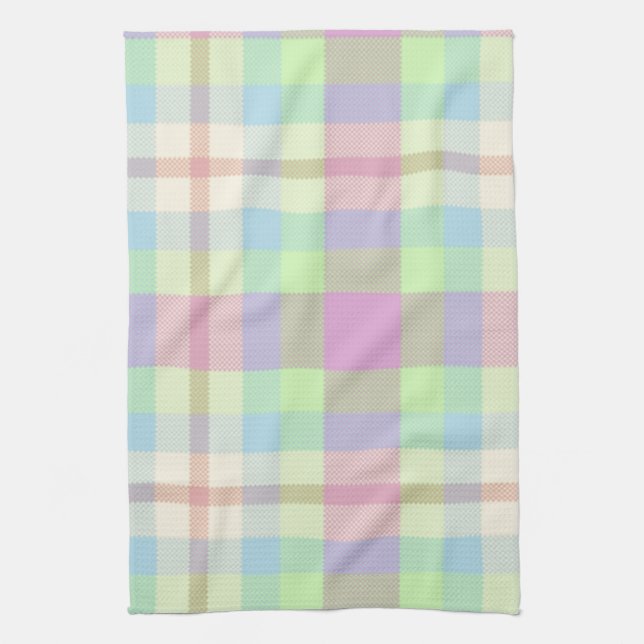 Mjuka pasteller Tartan Kökshandduk (Vertikal)