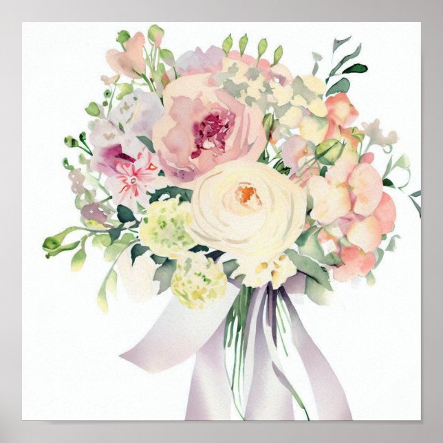 Mjuka pasteller, tillkommande Bouquet (B) Poster (Framsidan)