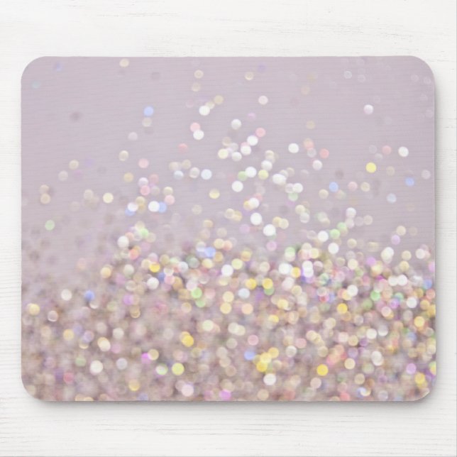 Mjuka pastellfärgade Bokeh Sparkles Musmatta (Framsidan)