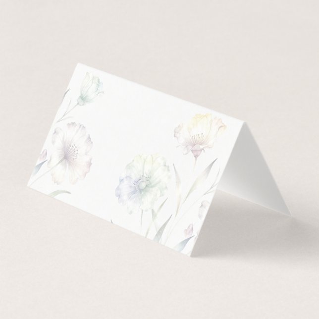 Mjuka pastellfärgade vilda blommor akvarell nåd kort (Framsida)