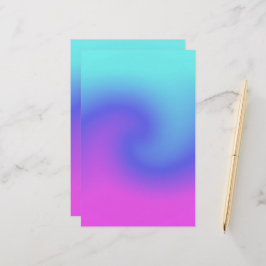Mjuka Pastellfärger Virvel Rosa Blå Lila Aqua Kons Brevpapper