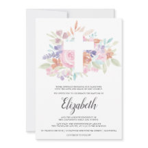 Mjuka pastellrosa blommigt Kristian kor baptism