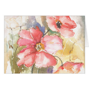 Mjuka poppies I Hälsningskort