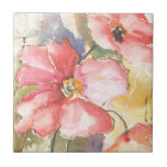 Mjuka poppies I Kakelplatta<br><div class="desc">Soft Poppies I av Leticia Herrera</div>