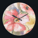 Mjuka poppies I Stor Klocka<br><div class="desc">Soft Poppies I av Leticia Herrera</div>