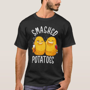 Mjuka potatis som konsumerar öl och Vin t Sh Shirt