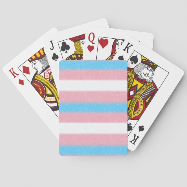Mjuka Pridet Transgender Flagga Färg Rand Casinokort (Baksidan)