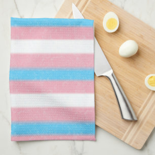 Mjuka Pridet Transgender Flagga Färg Rand Kökshandduk