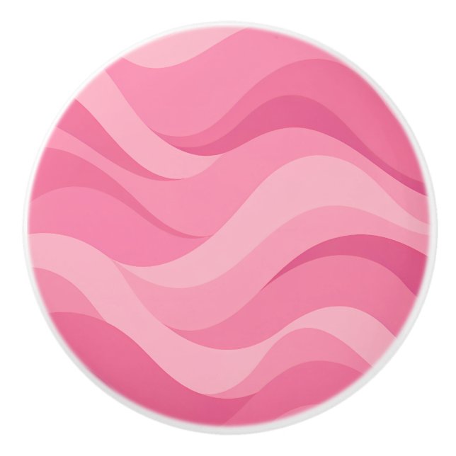 Mjuka Rosa Abstrakt Vågor Knopp (Framsidan)
