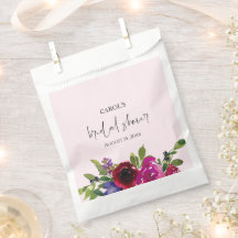 Mjuka Rosa Akvarell Blommiga Förmånspåsar