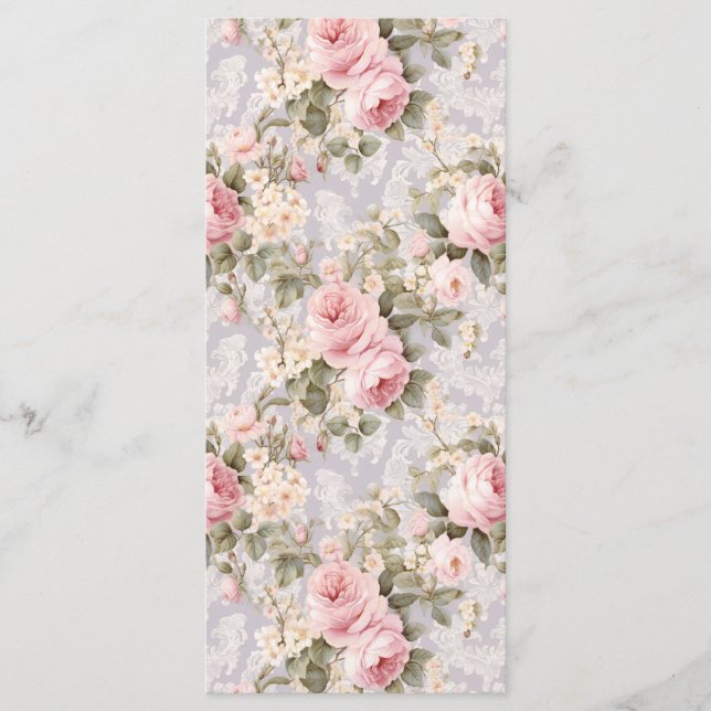 Mjuka Rosa Blommor Meny (Framsida)