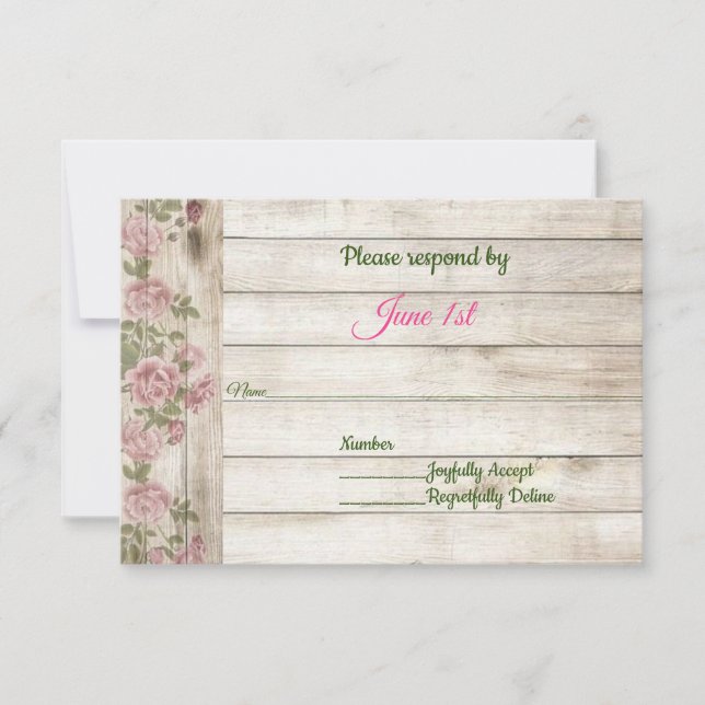 Mjuka rosa rosor & Trälandshustru RSVP ,Ett bra va Inbjudningar (Framsida)