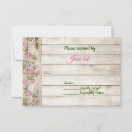 Mjuka rosa rosor & Trälandshustru RSVP  Inbjudningar