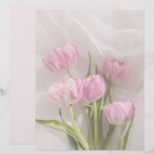 Mjuka rosa tulpaner scrapbookpapper