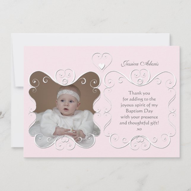 Mjuka rosor för hjärtafototack tack kort (Framsida)