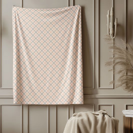 Mjuka schaktade vevetter i Coral och Grått Tones Fleecefilt