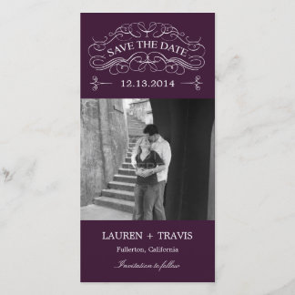 Mjuka skärmtrådar sparar datumfotokortet - Lila Spara Datumet