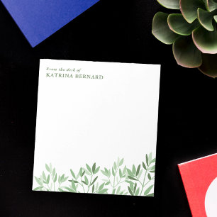 Mjuka skuggor av Grönt Greenery från Desk of Anteckningsblock