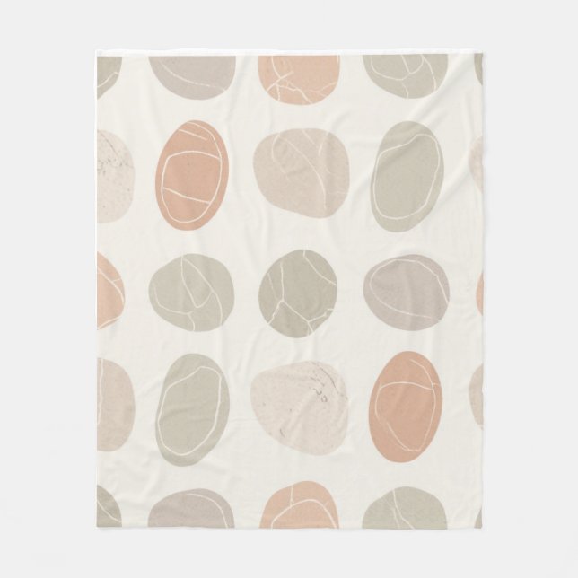 Mjuka Småstarna Grid Blanket Mysigt jordinspirerad Fleecefilt (Framsidan)