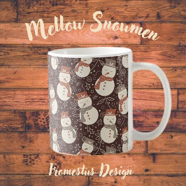Mjuka Snögubbar - Julsnögubbe Mönster röd. Kaffemugg