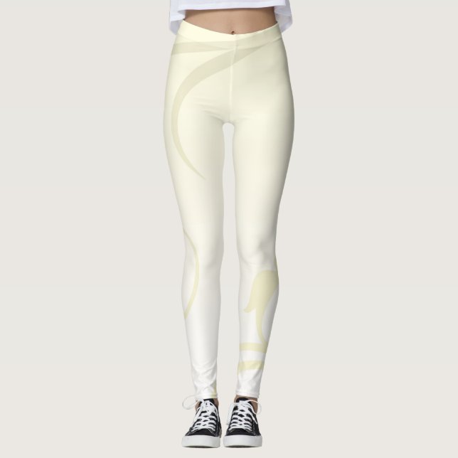 Mjuka snurrar mönster leggings (Framsida)