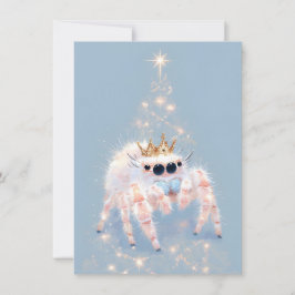Mjuka snygga hoppande spindel julkort