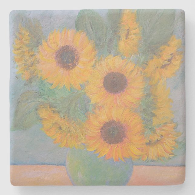 Mjuka solblommor stenunderlägg (Framsidan)