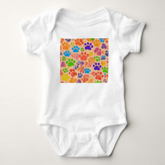 Mjuka steg, bodykostymen Lycklig Tassar baby T Shirt