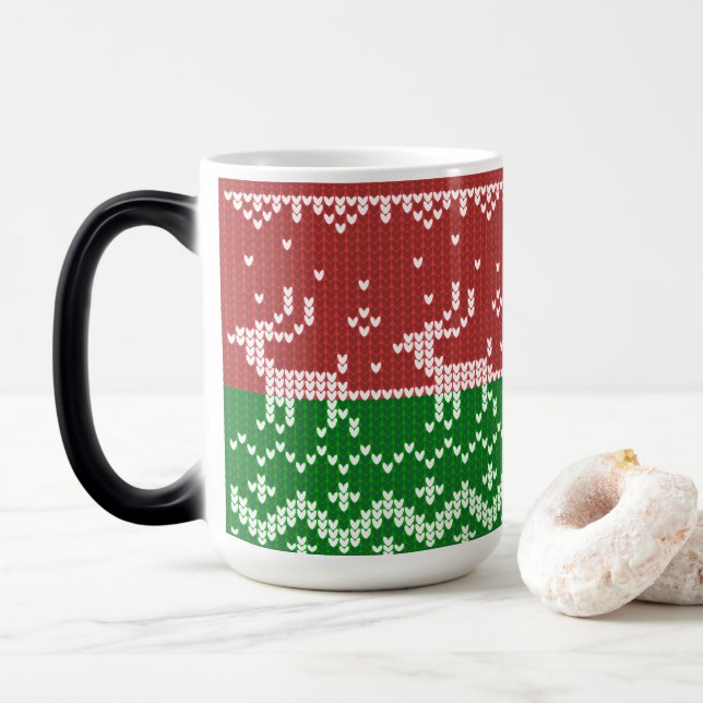 Mjuka svettare Jultomten sleigh och renar Magisk Mugg (Med munk)