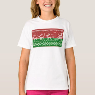 Mjuka svettare Jultomten sleigh och renar T Shirt