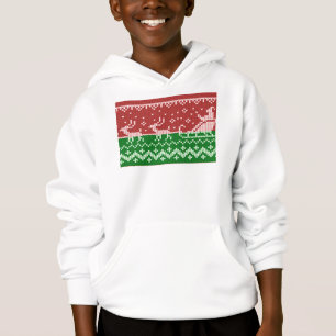 Mjuka svettare Jultomten sleigh och renar T Shirt