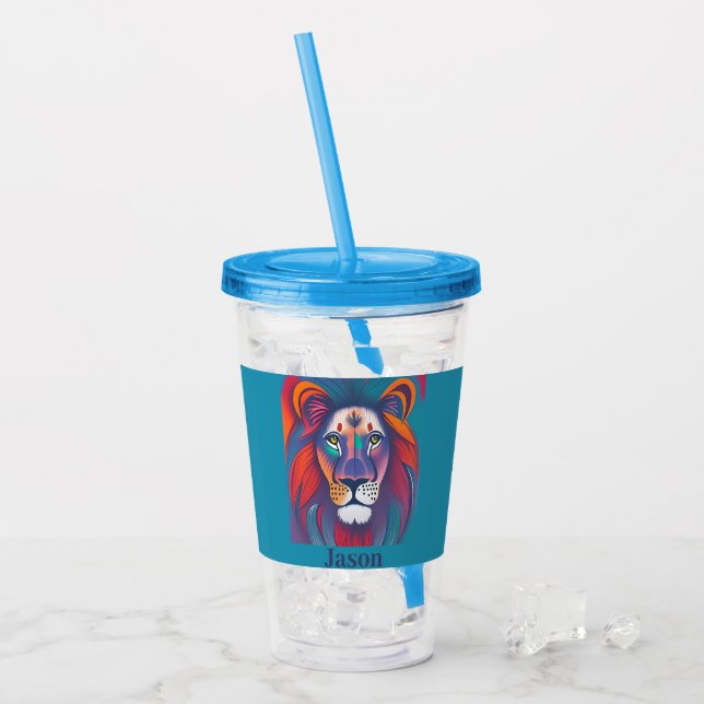 Mjuka toner Lejon personlig Take Away Mugg (Framsida Ice)