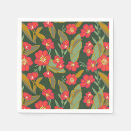 Mjuka tropiska blommigtar i Västindien Pappersservett