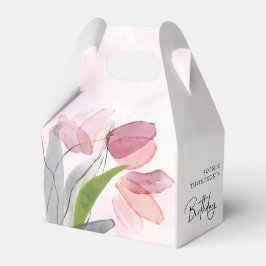 Mjuka tulpaner, elegant födelsedag presentaskar