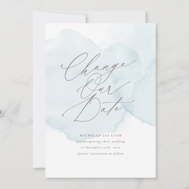 Mjuka vattenfärger Tvätta uppskjutning Ändra datum Meddelande (Framsida)