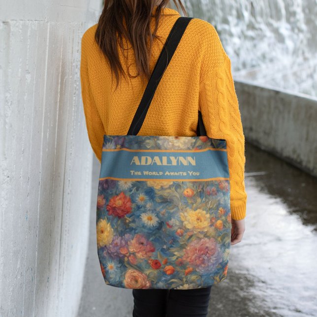 Mjuka vattenfärgsgåvor från Studenten till mordott Tygkasse (Soft Watercolor Graduation Gifts for Granddaughter)