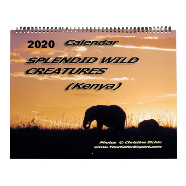 Mjuka Vilder - Kenya-kalender (tvåsidig) Kalender (Omslag)