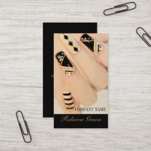 Mjukaktig elegant av chic nagel nagelsalong visitkort