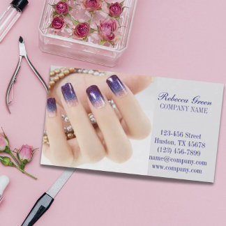 Mjukaktig elegant av chic nagel nagelsalong visitkort