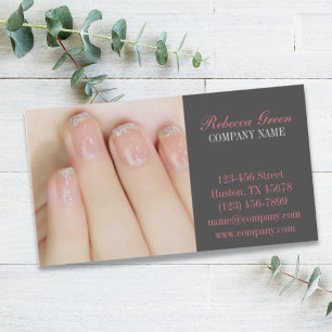 Mjukaktig elegant av chic nagel nagelsalong visitkort