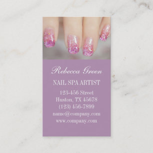 Mjukaktig elegant av chic nagel nagelsalong visitkort