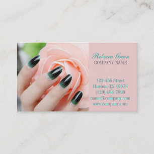 Mjukaktig elegant av chic nagel nagelsalong visitkort