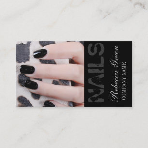 Mjukaktig elegant av chic nagel nagelsalong visitkort