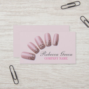 Mjukaktig elegant av chic nagel nagelsalong visitkort