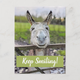 Mjukande vykort för "Behålla Smiling" av Donkey