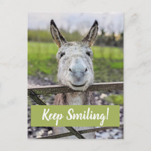 Mjukande vykort för "Behålla Smiling" av Donkey
