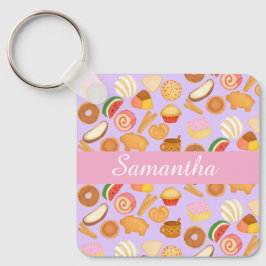 Mjukbar mexikansk pan Dulce Sweet Bread Nyckelring