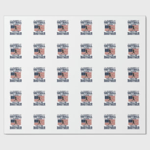 Mjukboll Bror Patriotisk Vintage Gravyr Tröja Presentpapper