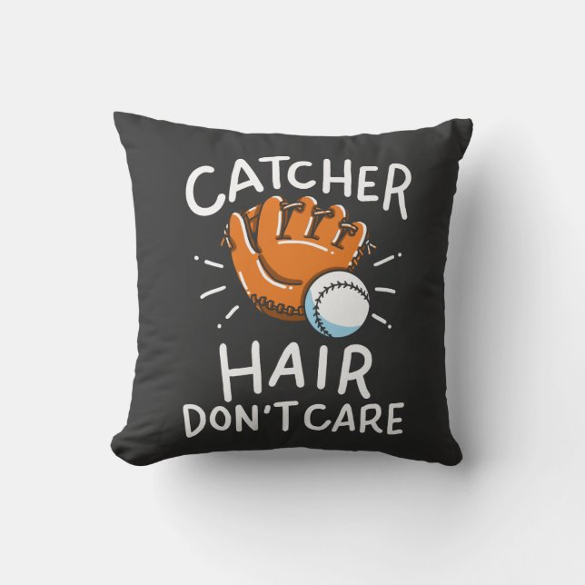 Mjukboll - Catcher Hair Var inte försiktig Kudde (Framsida)